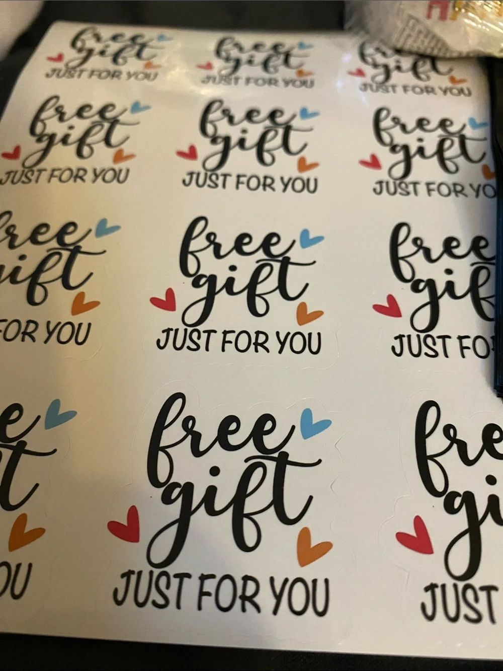 Thank You Black Party Favor Bags with Gold Script - With Thank You Stickers